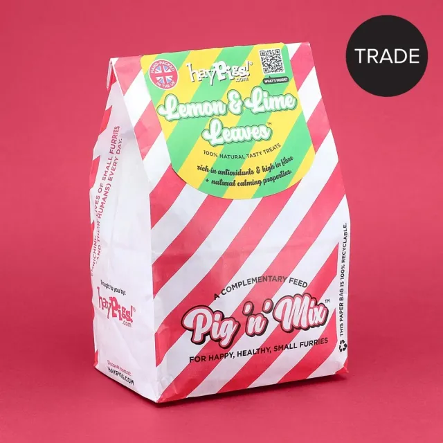 HayPigs Pig'n'Mix Lemon & Lime Leaves snack 90g navulzak vezel