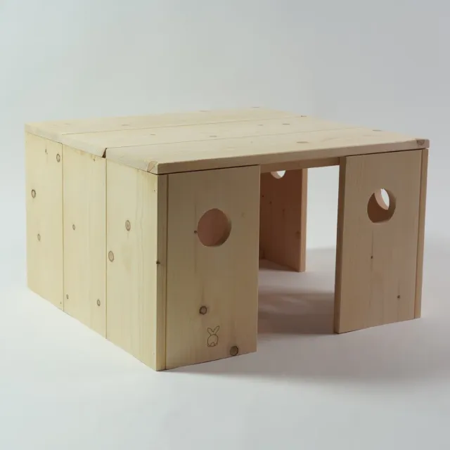 Jouw Konijn Originals Baldr schuilhuis hout onbewerkt vuren