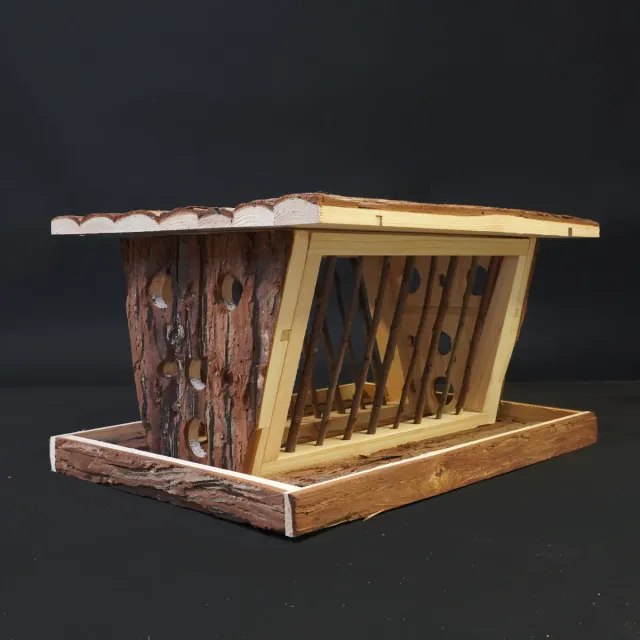 Jouw Cavia Double hay rack houten hooiruif dubbel