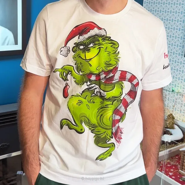 HayPigs The Green Grump T-shirt unisex kerst katoen