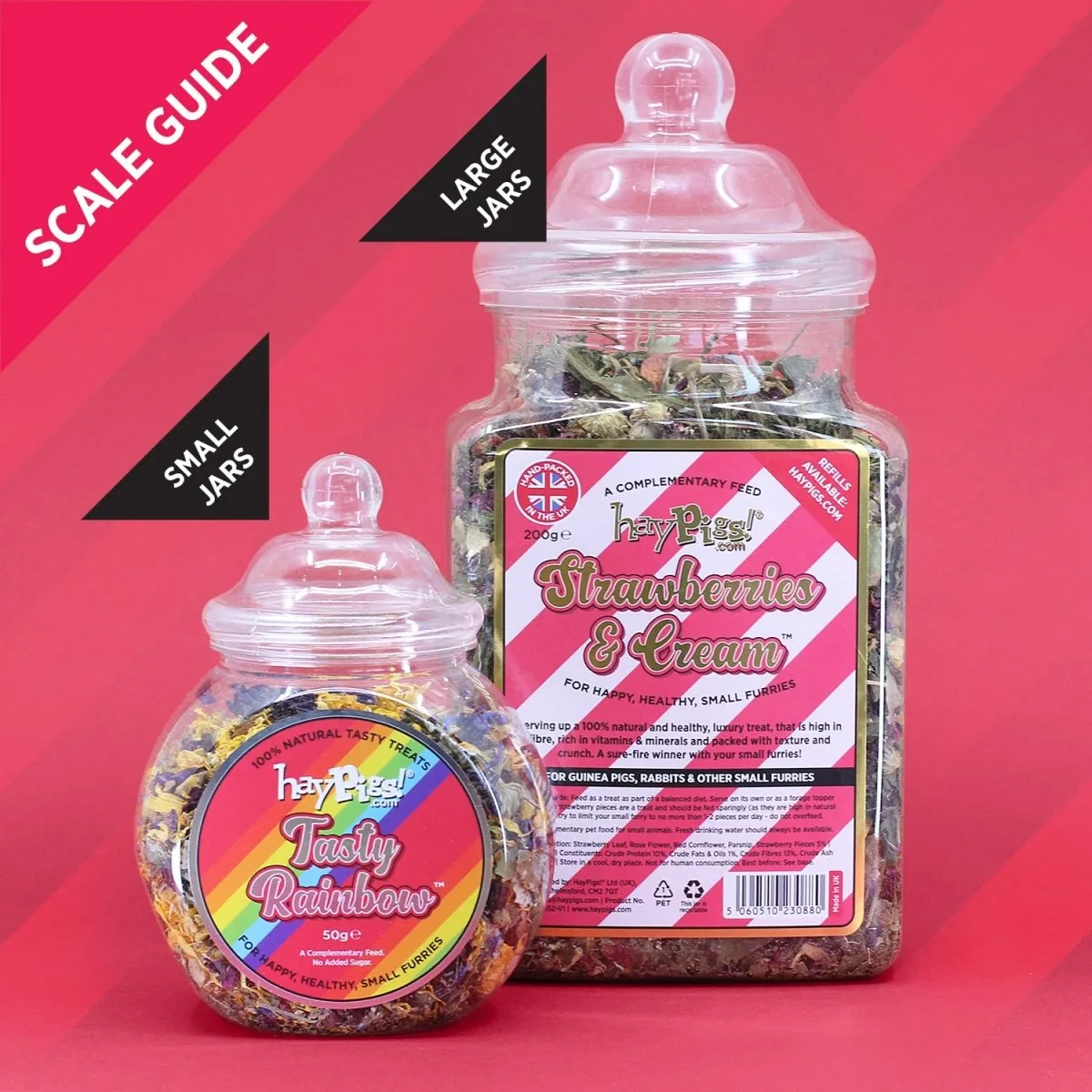 HayPigs Pig n Mix Strawberries Cream snack 200g grote pot