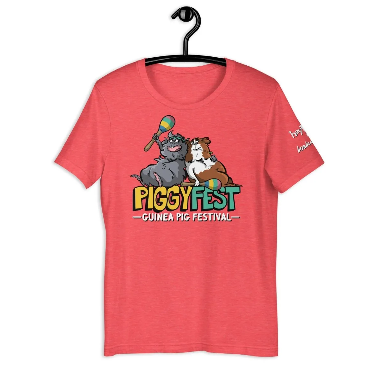 HayPigs Piggy Fest 2026 T-shirt unisex rood katoen