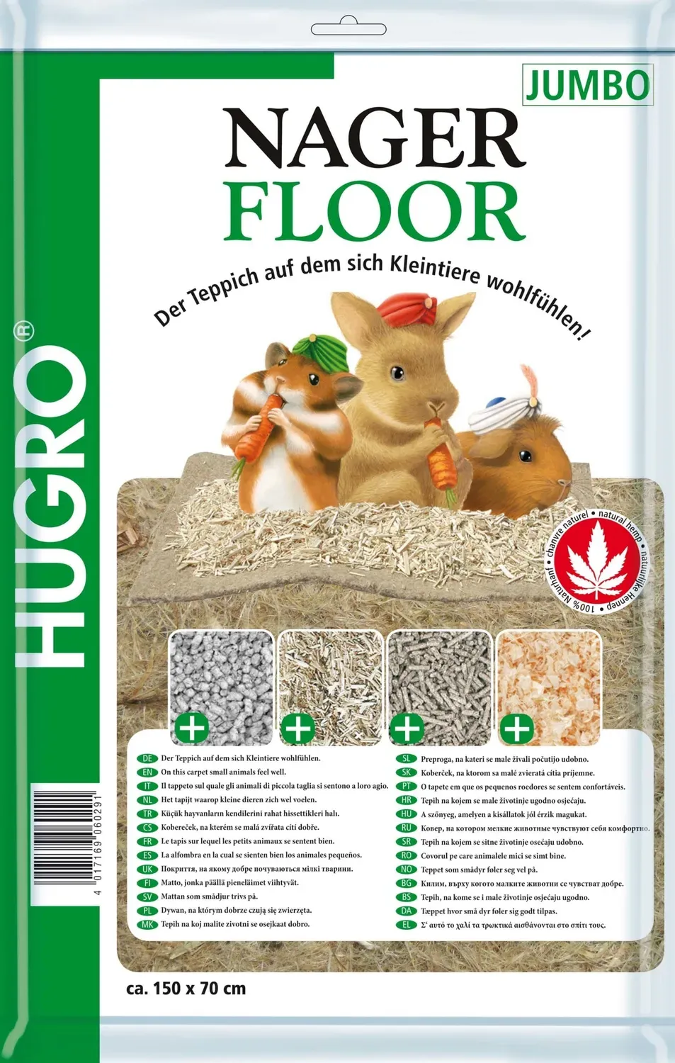 Bounty Paradise Nagerfloor hennepmat bodembedekking stofarm