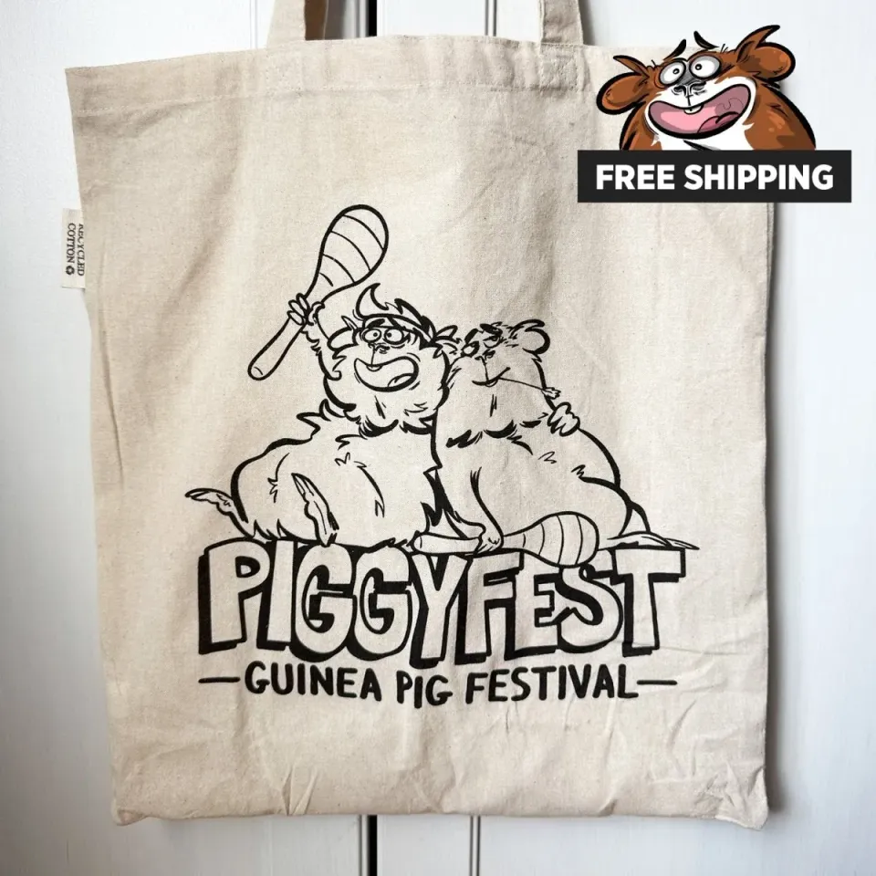 HayPigs Piggy Fest 2026 draagtas gerecycled katoen 37x41cm