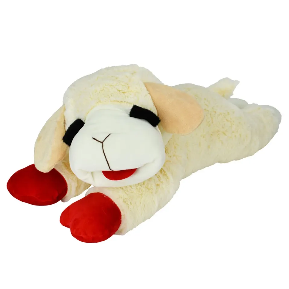 Nature First Lamb Chop pluche hond large met piep