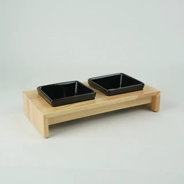 Jouw Konijn Originals Food Station S voerbakset hout modern