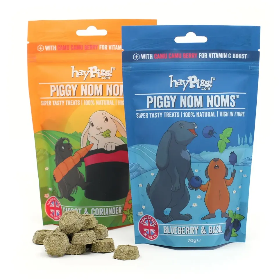 HayPigs Piggy Nom Noms proefset snacks 2 x 70g vitamine C