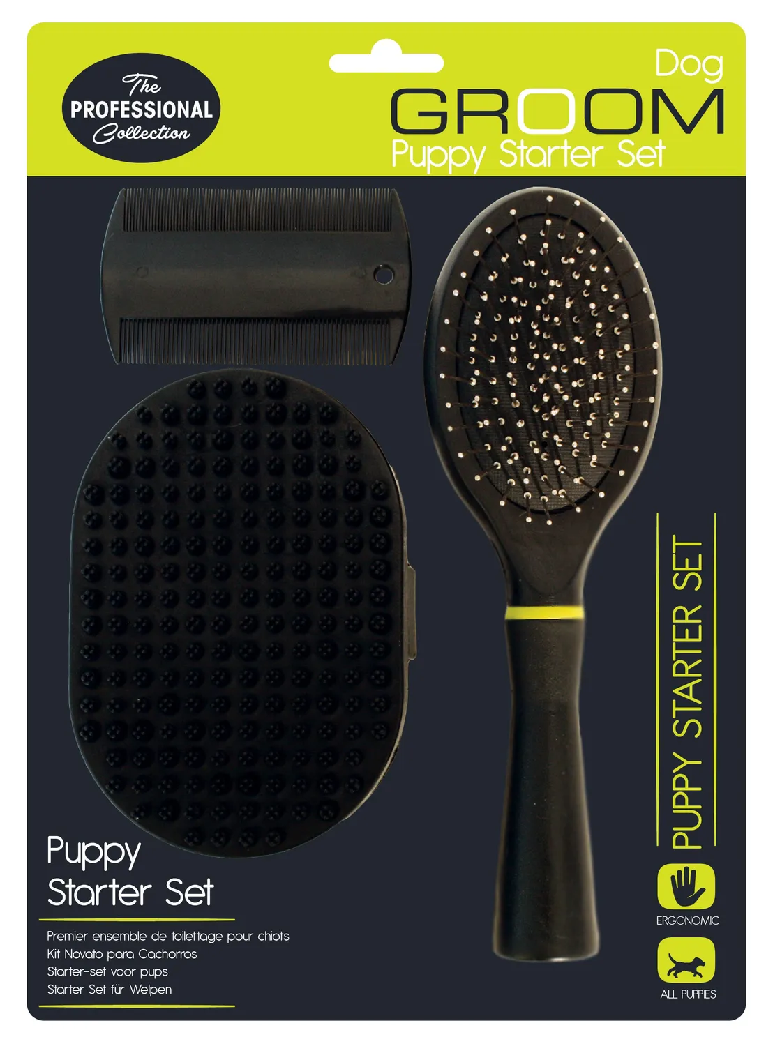 Nature First Groom Puppy Grooming Starter Set trimset 3-delig zacht