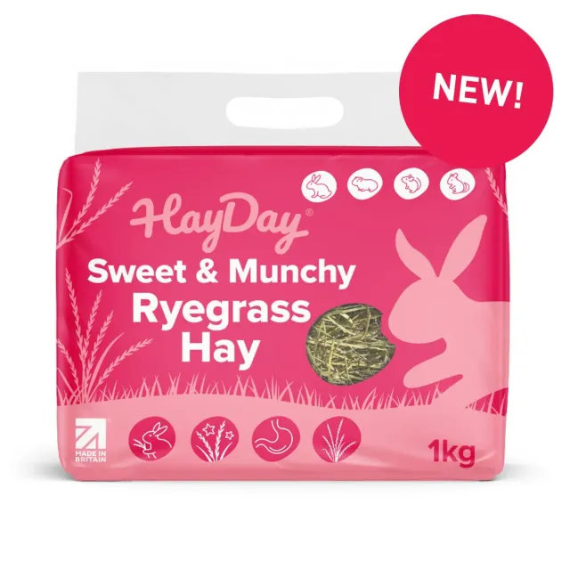 HayPigs HayDay Sweet & Munchy hooi 1kg zoet raaigras