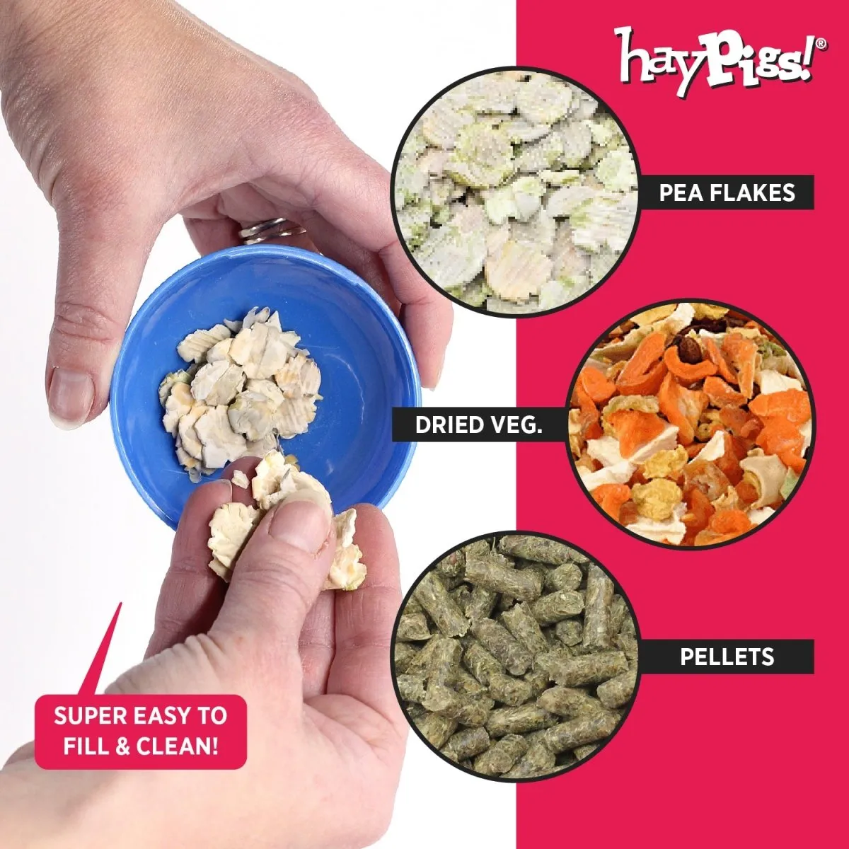 HayPigs Circus Treat Ball snackbal 3-in-1 kunststof