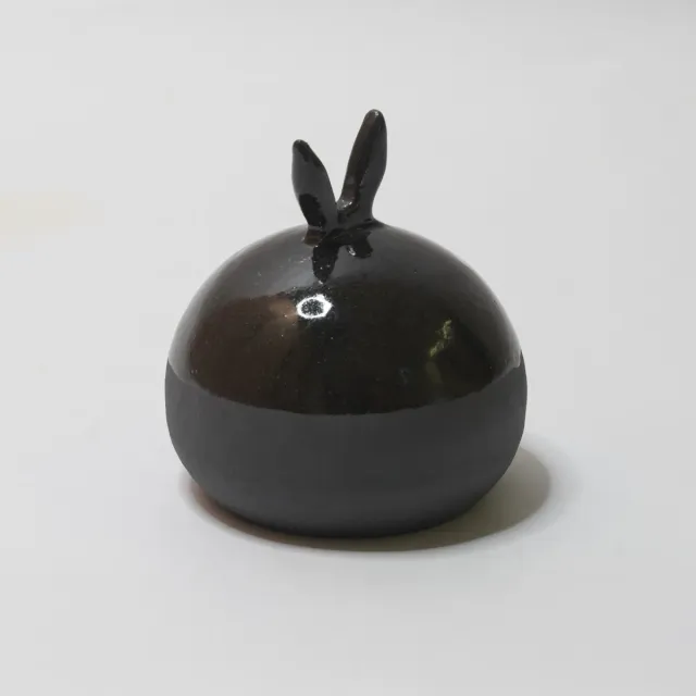 Jouw Konijn Originals Urn handgedraaid zwart Nigra