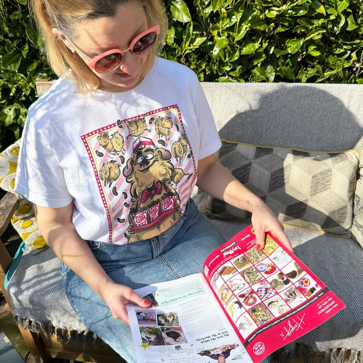 HayPigs Popcorning Piggies T-shirt unisex katoen