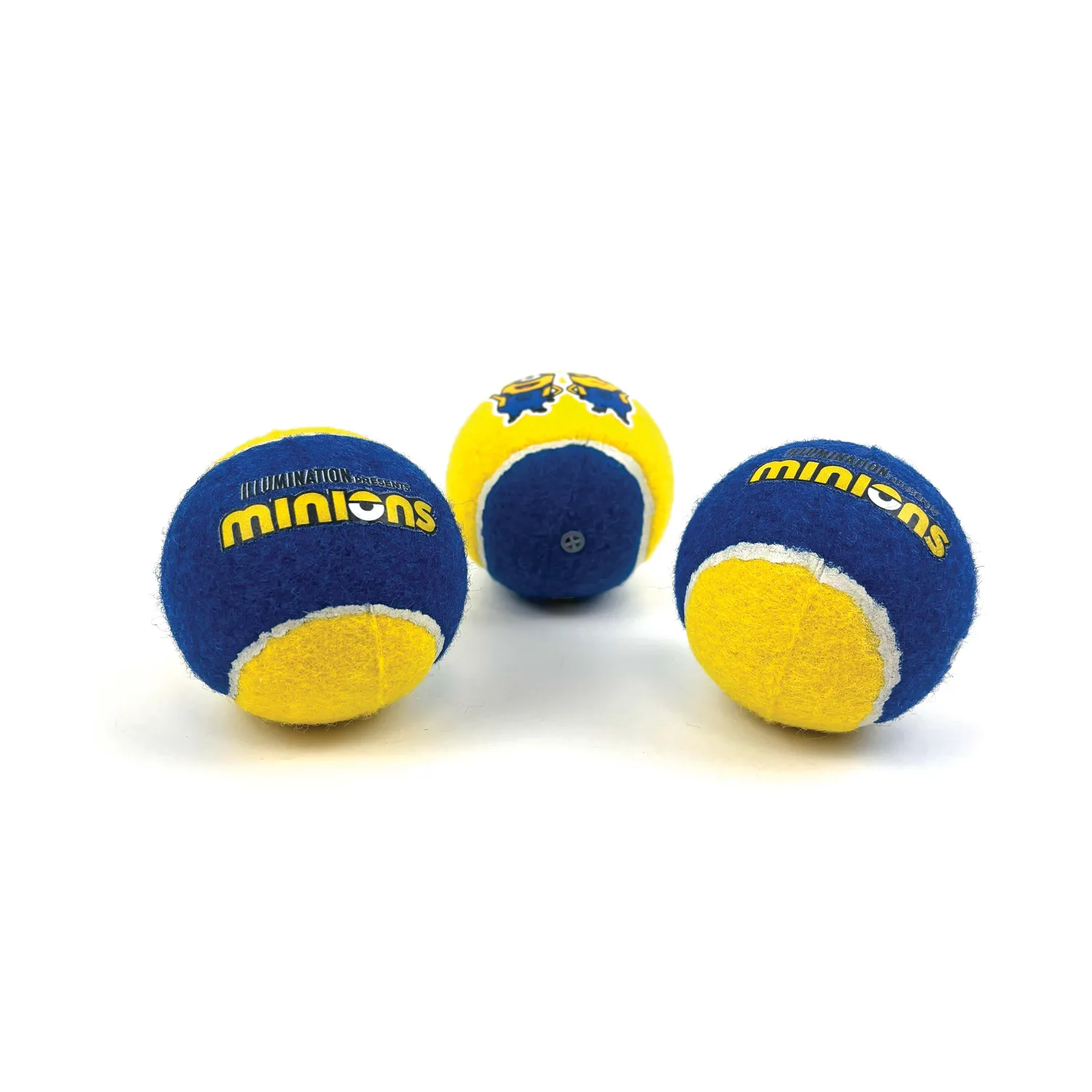 Nature First Minion tennisballen piep 3 stuks 6,5 cm