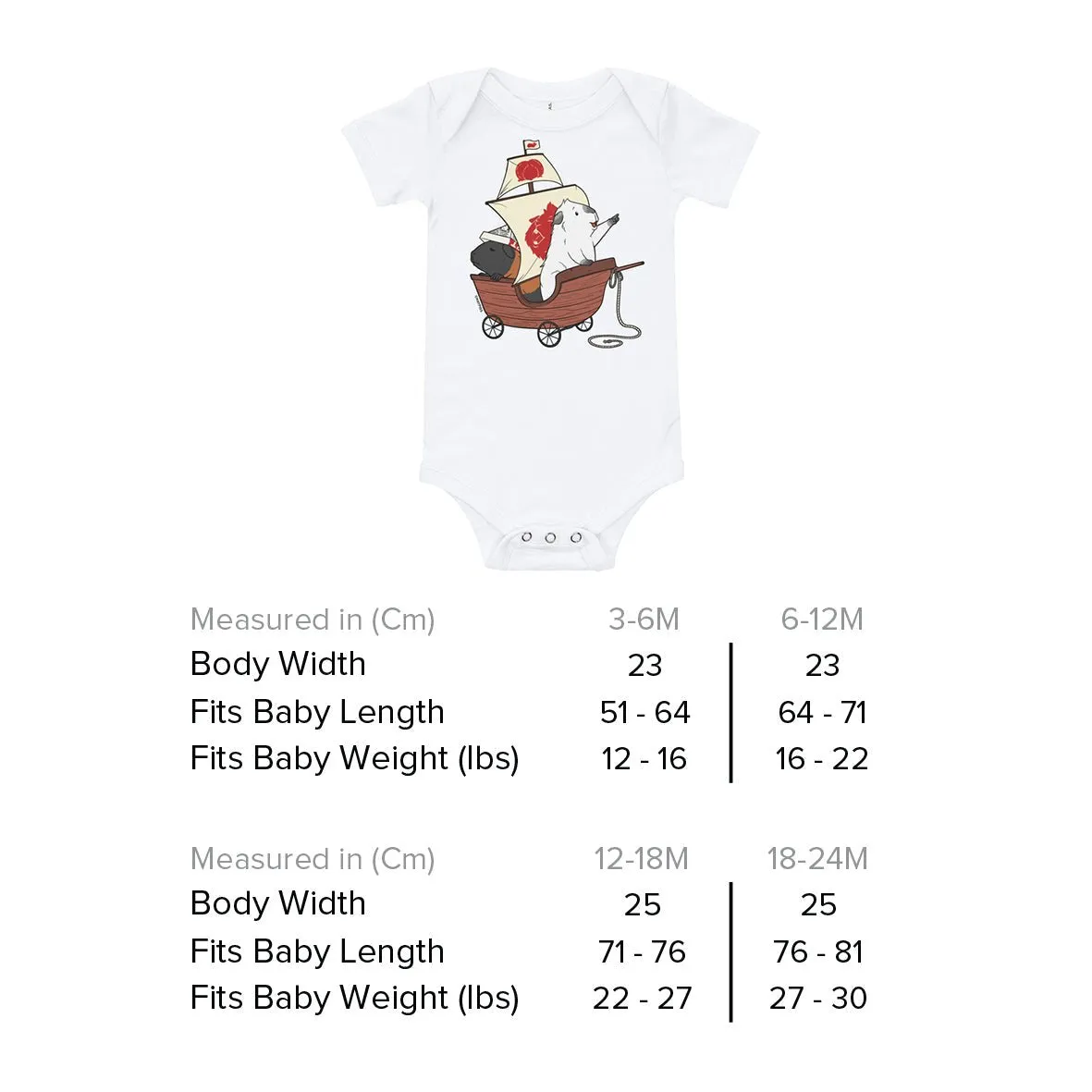 HayPigs Horizon romper baby wit korte mouw