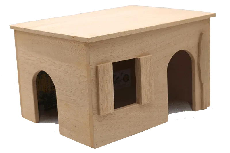 Bounty Paradise Teutohütte XL houten huisje 40 cm durianhout