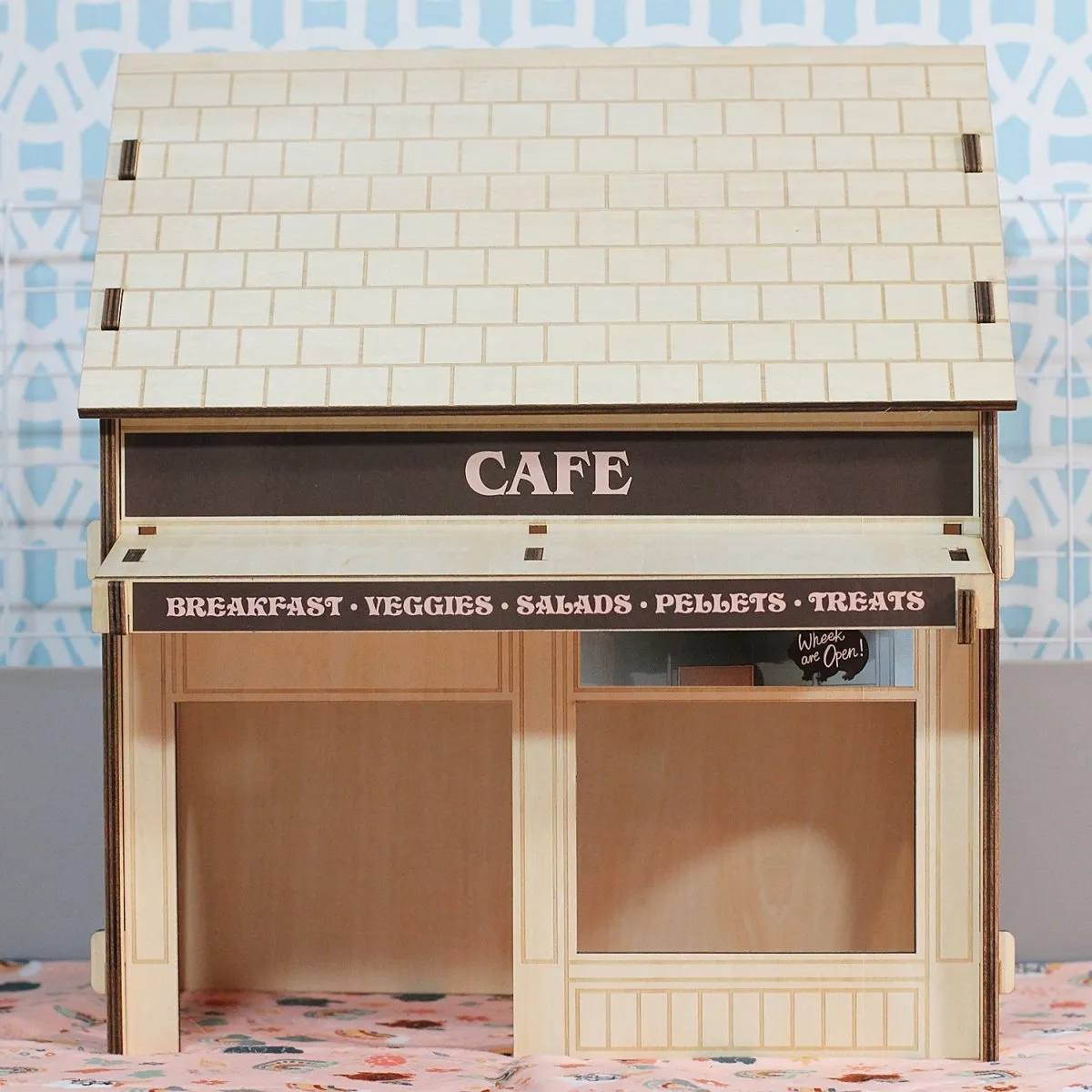 HayPigs Guinea Pig Café schuilhuis hout 34x22x39cm knaagbaar
