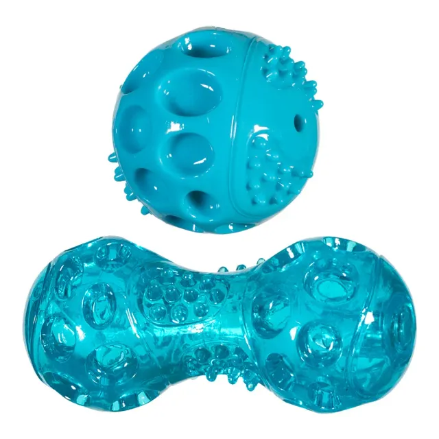 Natures Instinct Chase n Chomp hondenspeelgoed bal + halter 2 stuks
