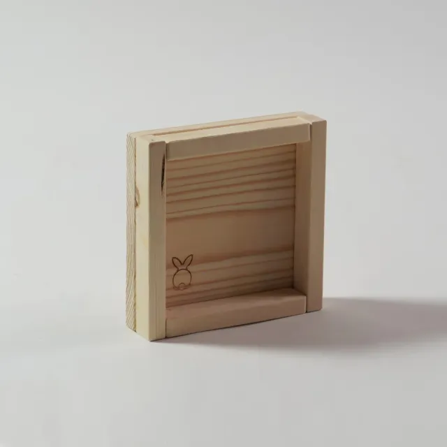 Jouw Konijn Originals Kruidenschaal Wood S voerschaal onbewerkt hout