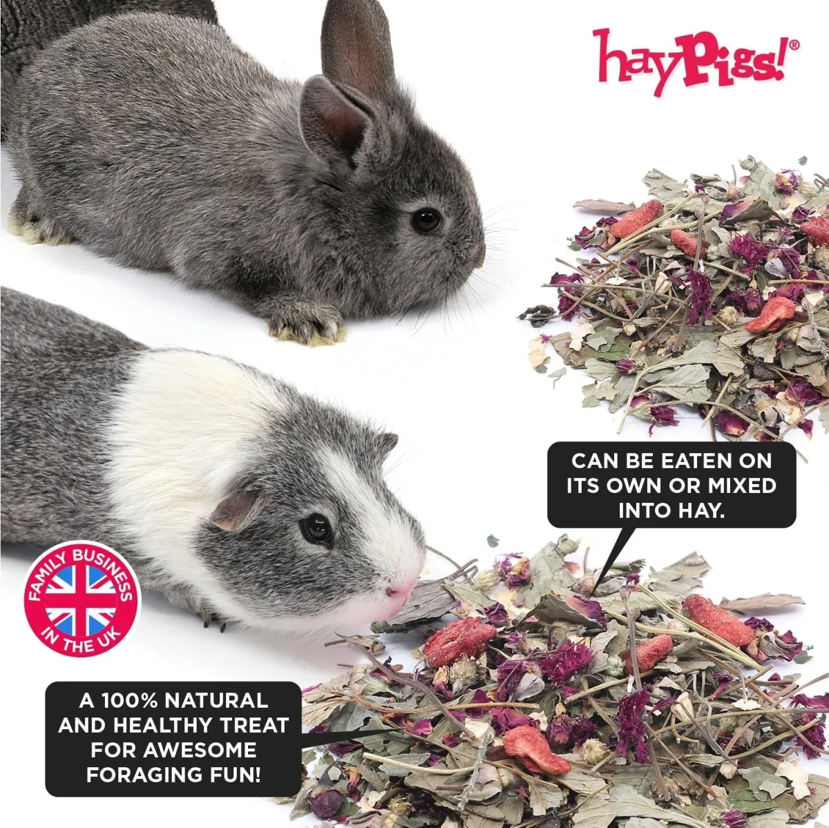 HayPigs Pig n Mix Strawberries Cream snack 200g grote pot