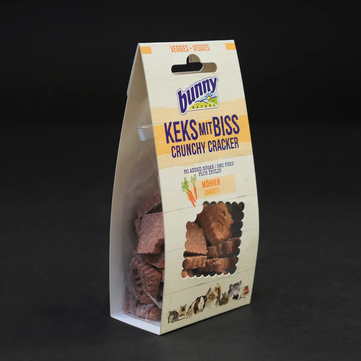 Jouw Cavia Crunchy Cracker snack wortel suikervrij