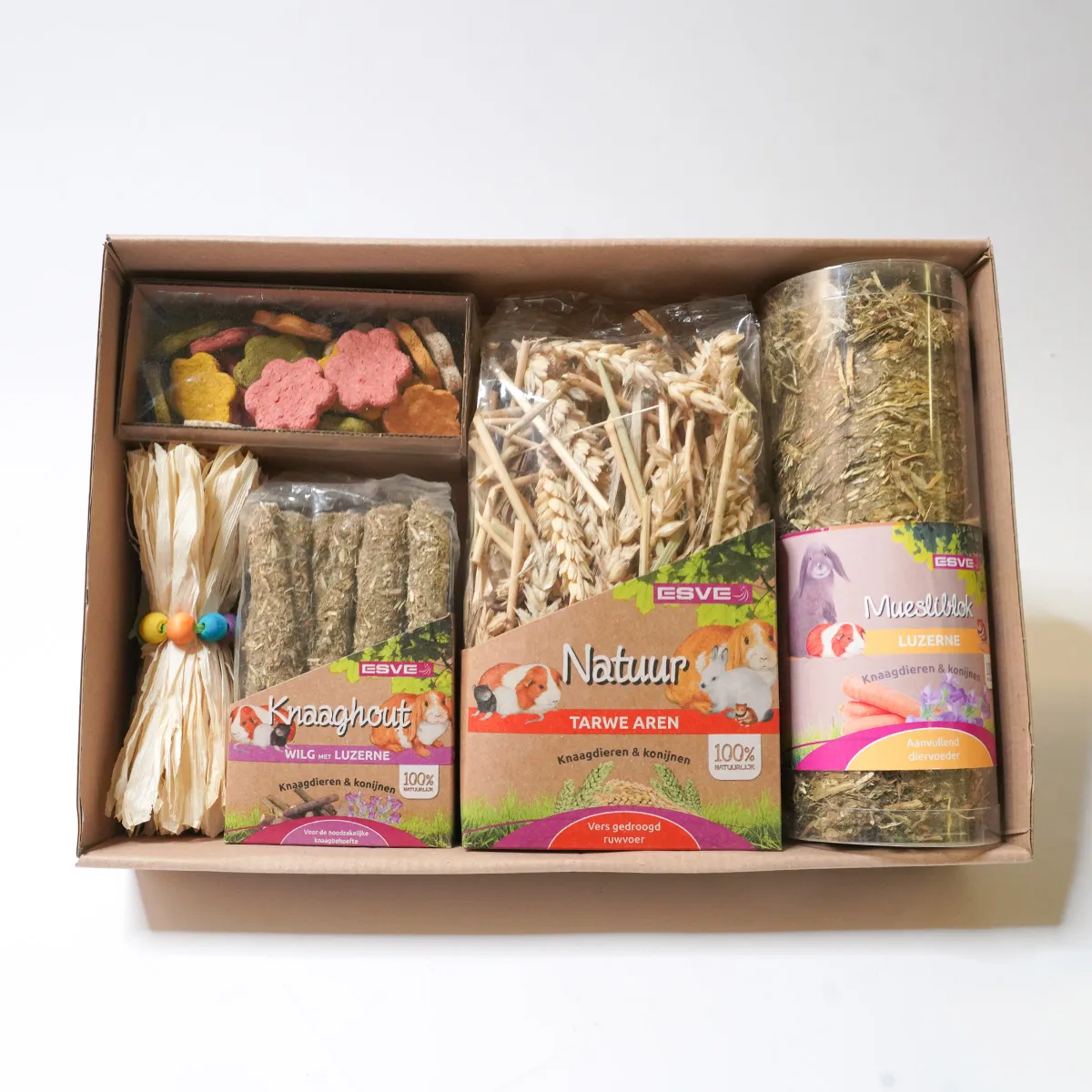 Jouw Konijn Fibre Feast snackbox vezelrijke traktatiebox