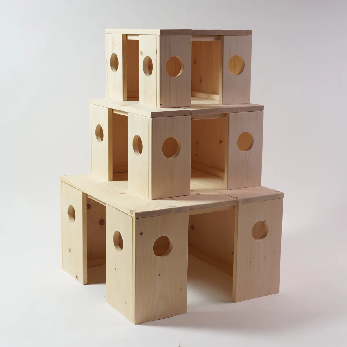 Jouw Konijn Originals Baldr schuilhuis hout onbewerkt vuren