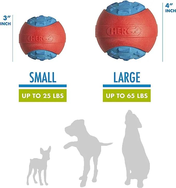 Hero Outer Armor Small hondenbal blauw piepend