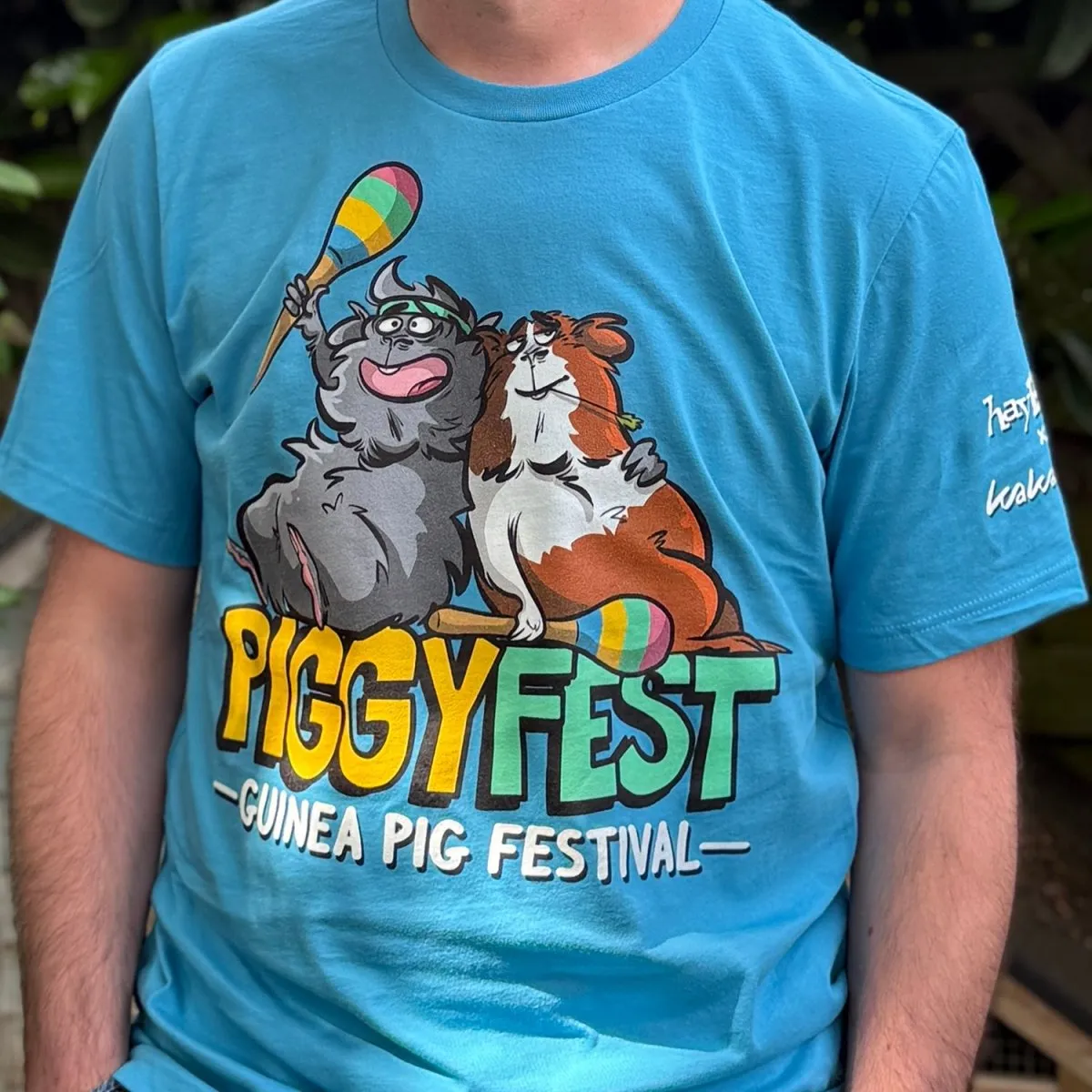 HayPigs Piggy Fest 2026 t-shirt blauw katoen unisex festival
