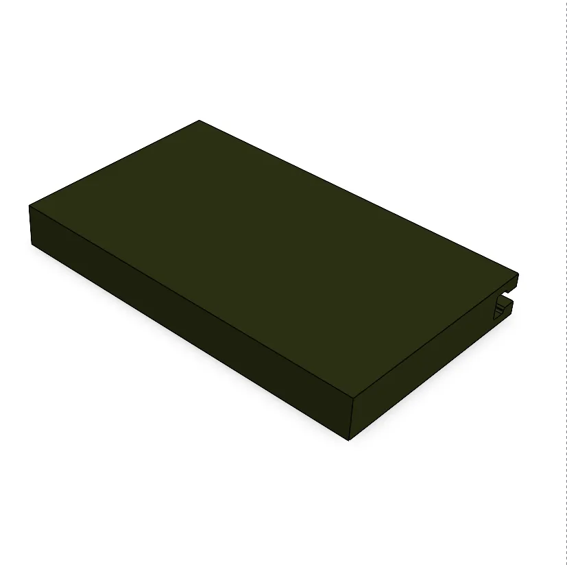 Niborprints Verstelbaar Kooiplankje 20x8cm zwart