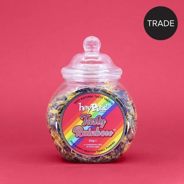 HayPigs Tasty Rainbow snack bloemenmix 50g pot