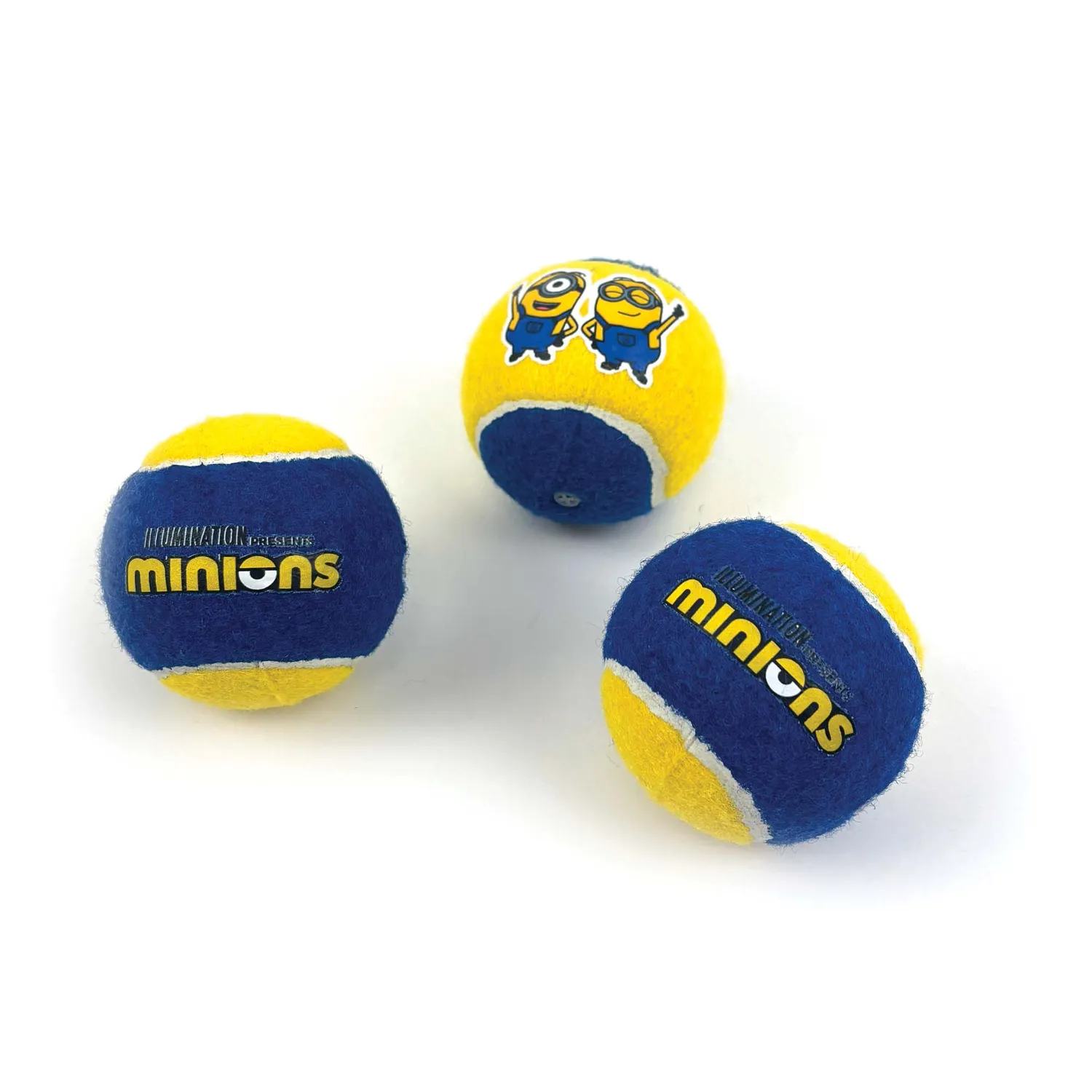 Nature First Minion tennisballen piep 3 stuks 6,5 cm