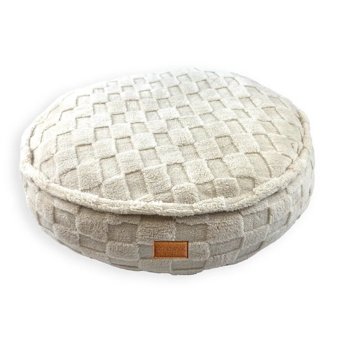 Nature First Checkra ligkussen huisdier 60 cm grijs
