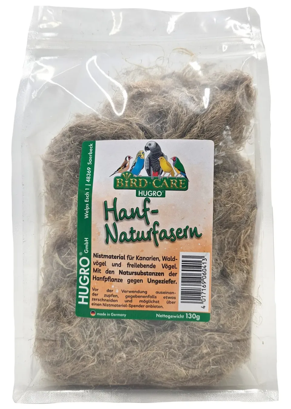 Bounty Paradise Hennepvezel nestmateriaal vogel 130 gram zacht