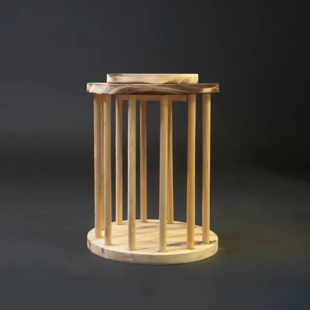 Jouw Cavia Hay Stand Round hooiruif hout rond