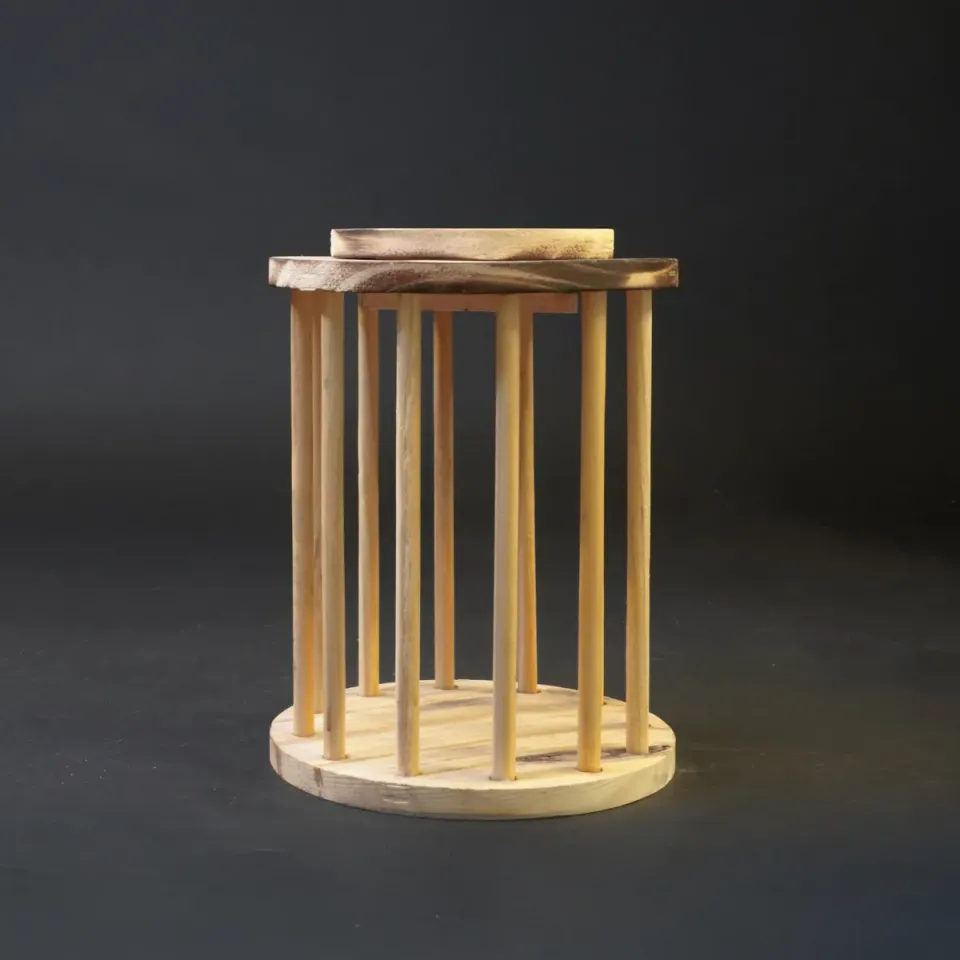 Jouw Cavia Hay Stand Round hooiruif hout rond