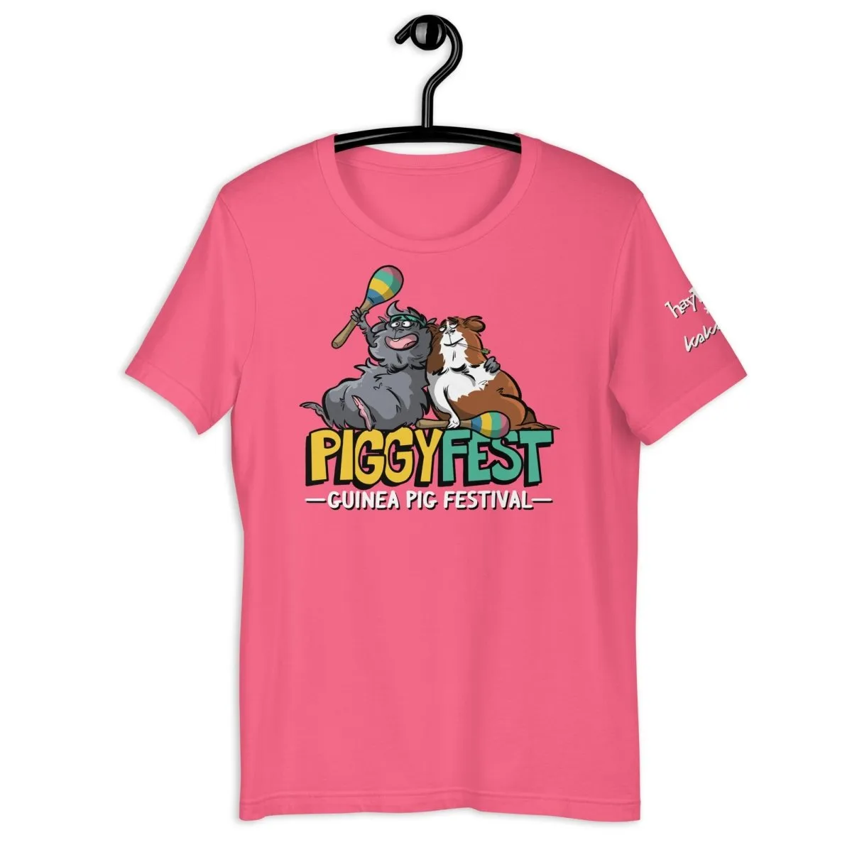 HayPigs Piggy Fest 2026 T-shirt unisex roze