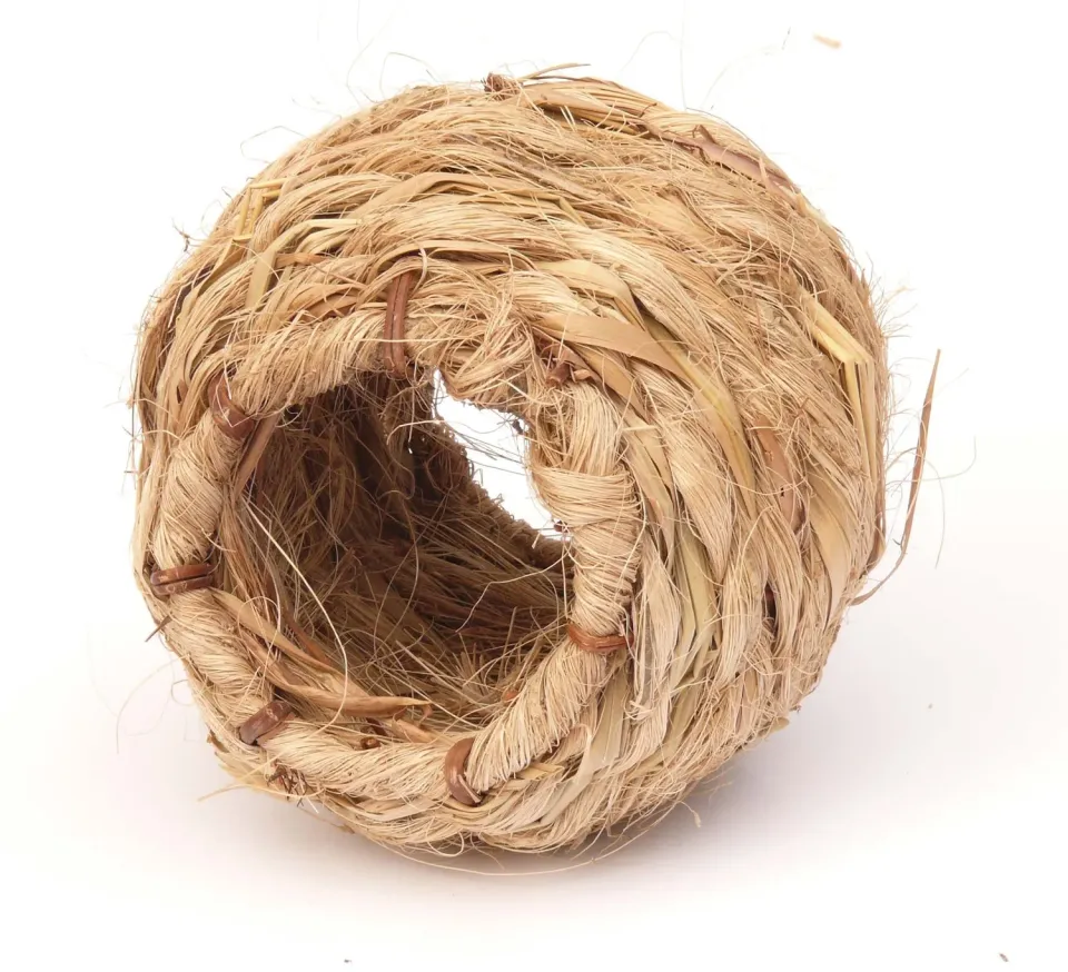 Bounty Paradise Sisal knaagbal 10 cm met 2 openingen natuurlijk