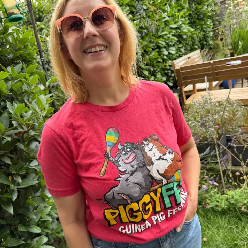 HayPigs Piggy Fest 2026 T-shirt unisex rood katoen