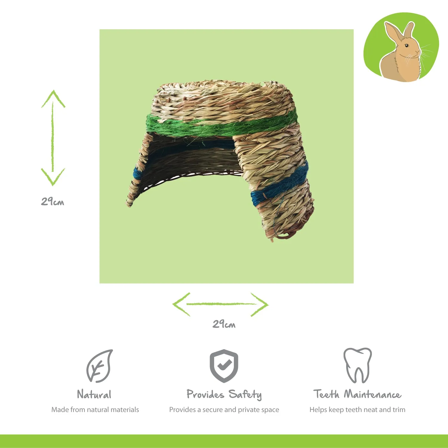 Nature First Grassy Hut grashut om aan te knagen
