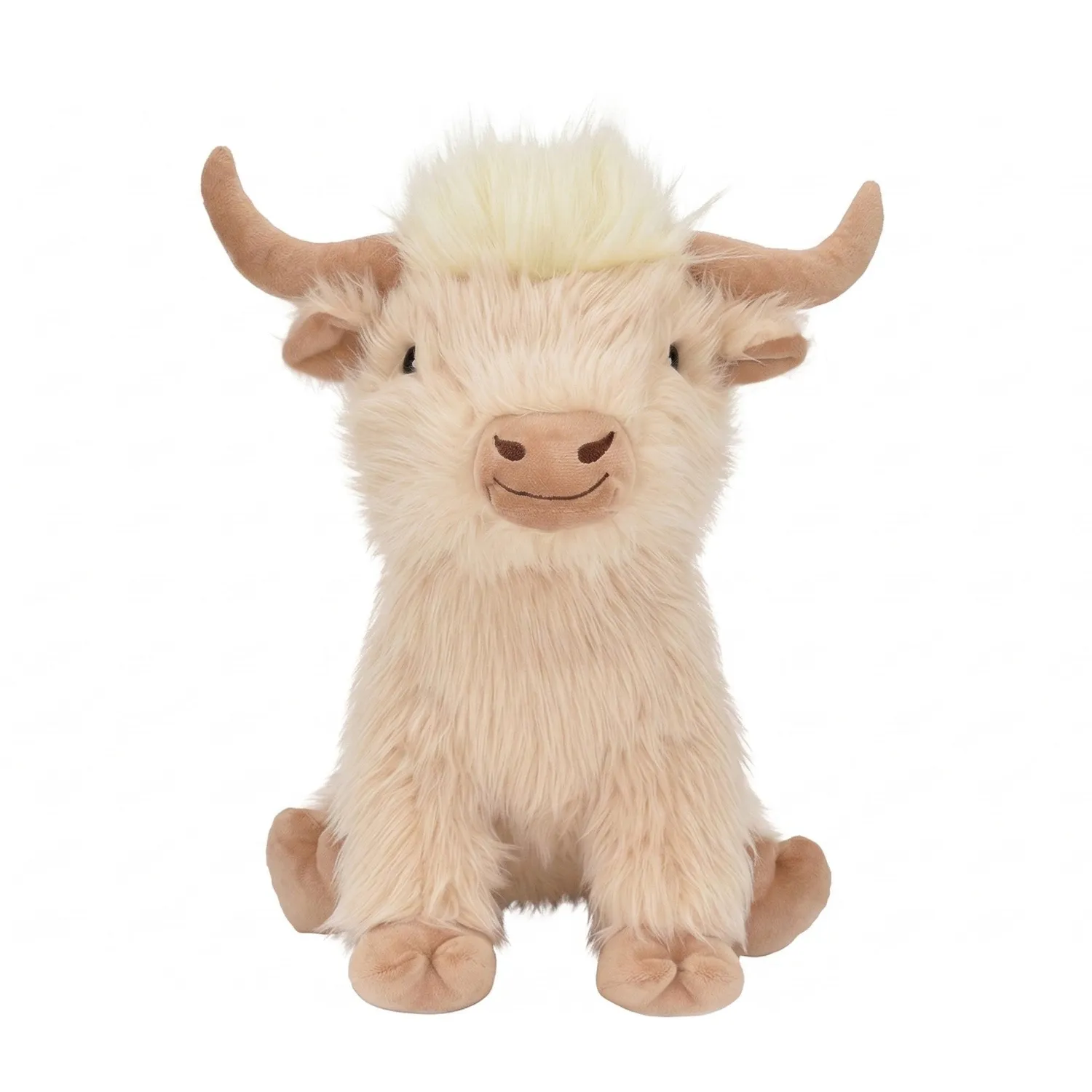 Nature First Highland Cow Jumbo hondenknuffel bruin met piep