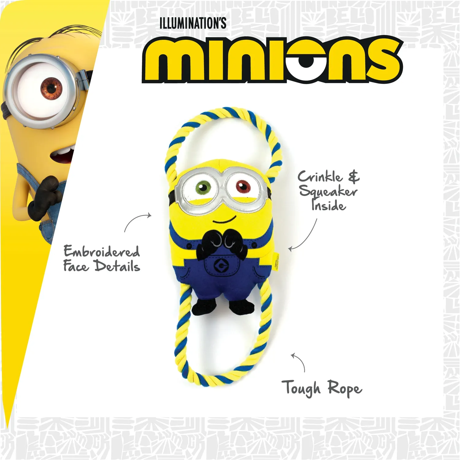 Nature First Minion Double Tug Bob hondenspeelgoed touw large