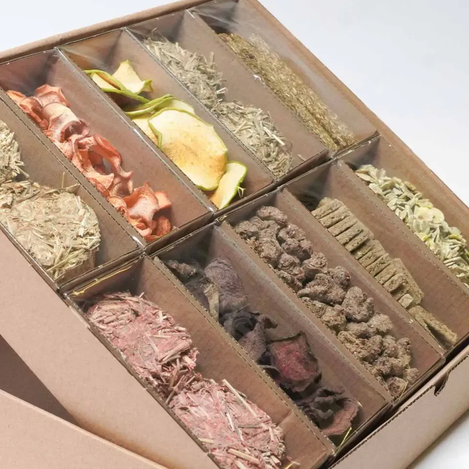 Jouw Konijn Originals All Fibre Box snackbox 10 soorten vezelrijk