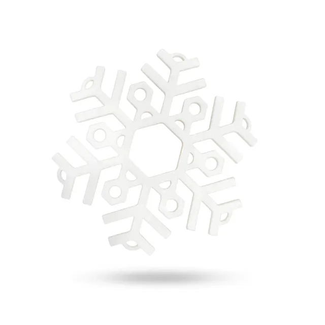 Niborprints Sneeuwvlokken Decoratie wit set van 5 8 cm kerst