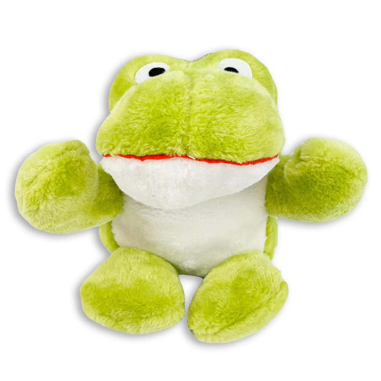 Nature First Big Buddie Fritz the Frog pluche hondenspeeltje met piep