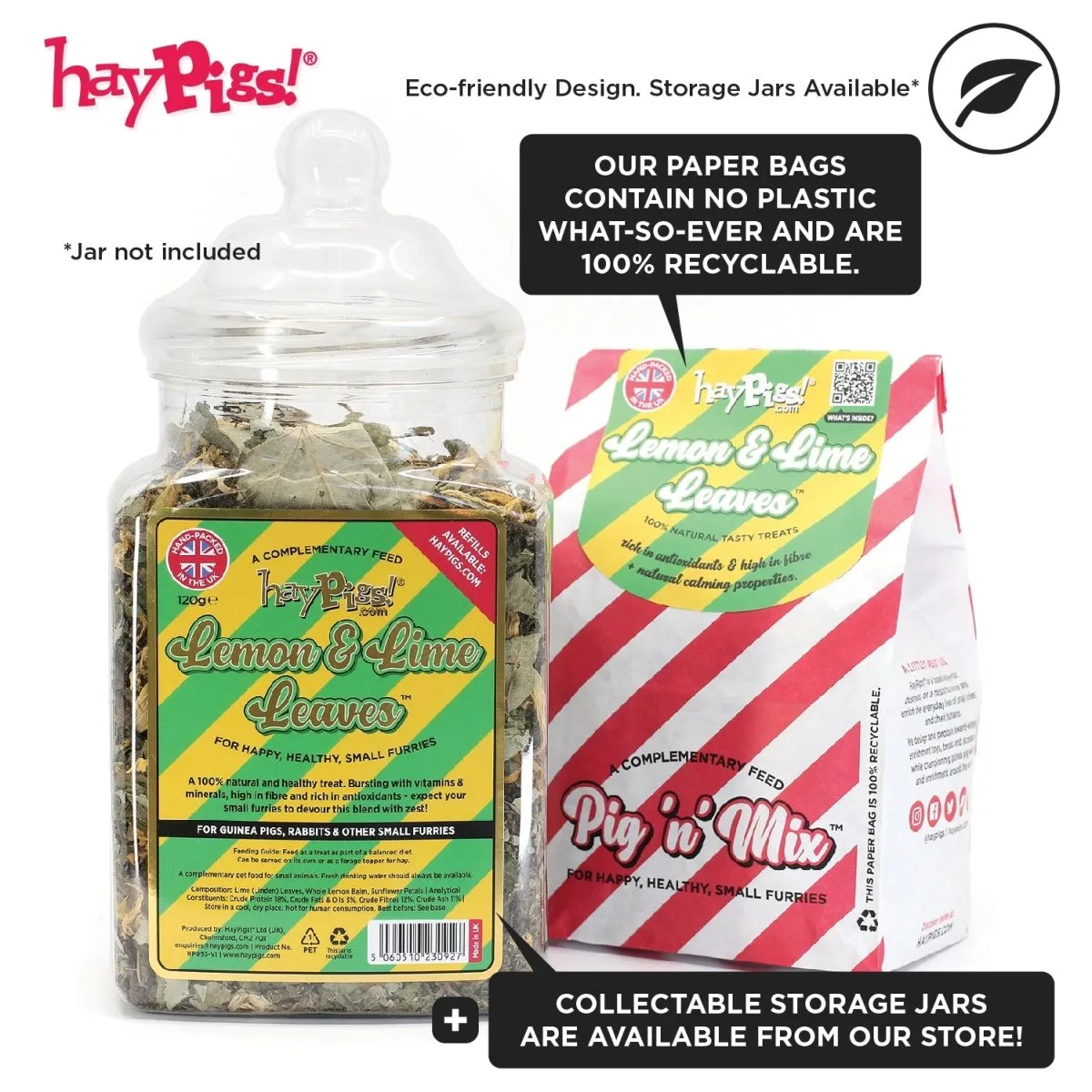 HayPigs Lemon & Lime Leaves snack 90 g navulzak