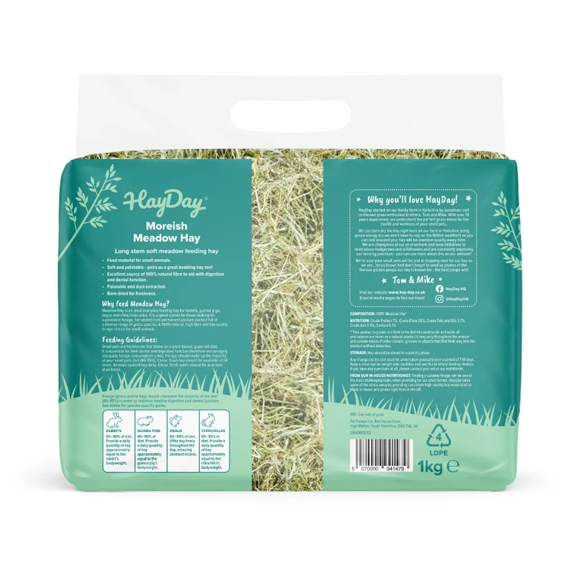 HayDay Moreish Meadow weidehooi 1 kg vezelrijk zacht