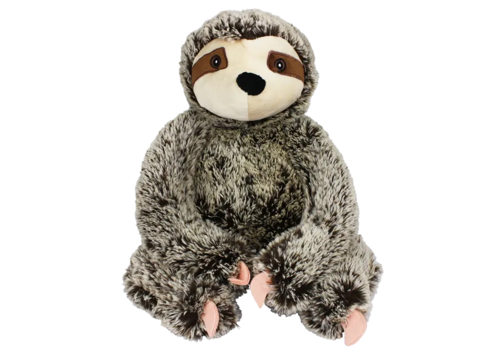 Nature First Jumbo Sitting Sloth hondenspeelgoed piep bruin