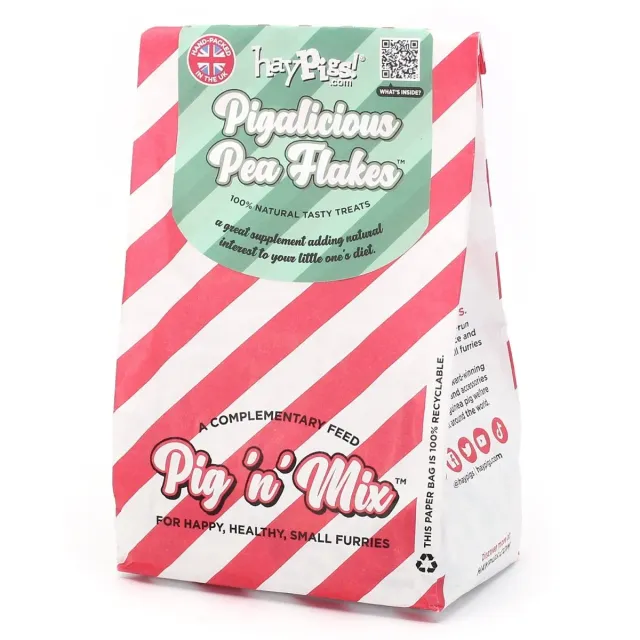 HayPigs Pigalicious Pea Flakes snoep cavia erwten 300 g eco