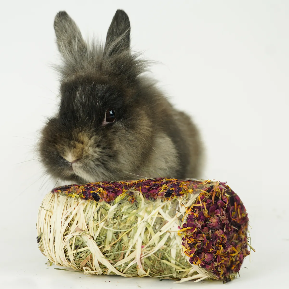 Jouw Konijn Originals hay roll bloemenmix hooisnack