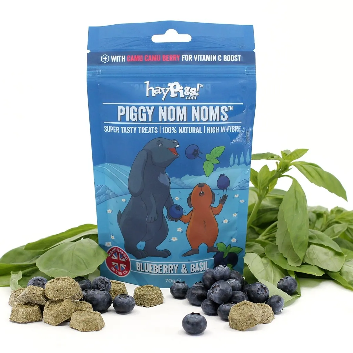 HayPigs Piggy Nom Noms proefset snacks 2 x 70g vitamine C